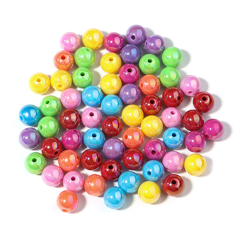 100g Weight Beads Jewelry Making Type Jewelry Accessories Classification 1 Set Quantity Arylic Material Round Pattern Plating Design Simple Style Style 1 Set Arylic Round Beads 8