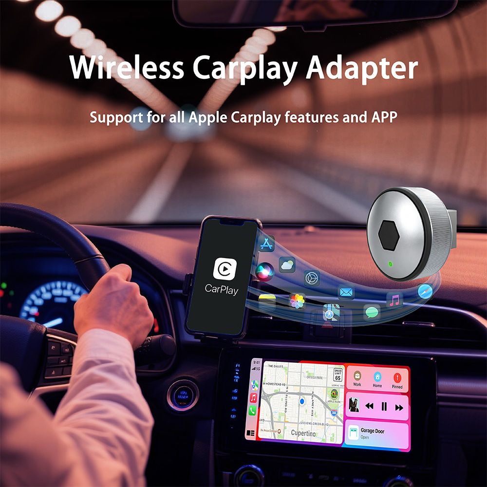 Cross-border one-click switching new carplay box Android two-in-one box wireless adapter for in-car connectivity