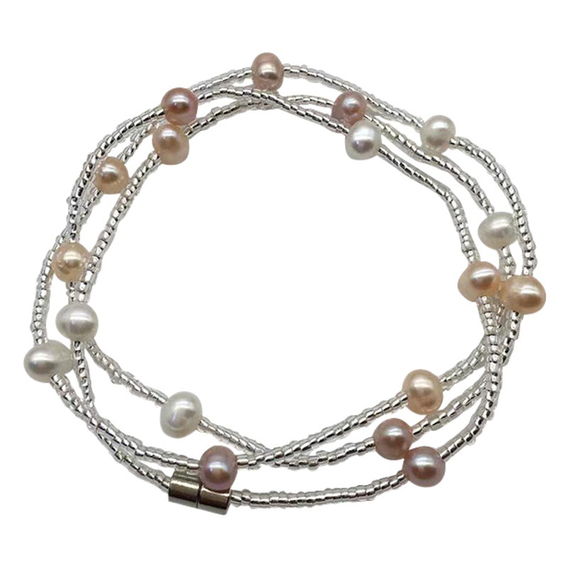 AliExpress Amazon trade fair travel souvenir a multi-color magnet buckle freshwater pearl bracelet