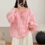 宽松法式套头休闲小衫