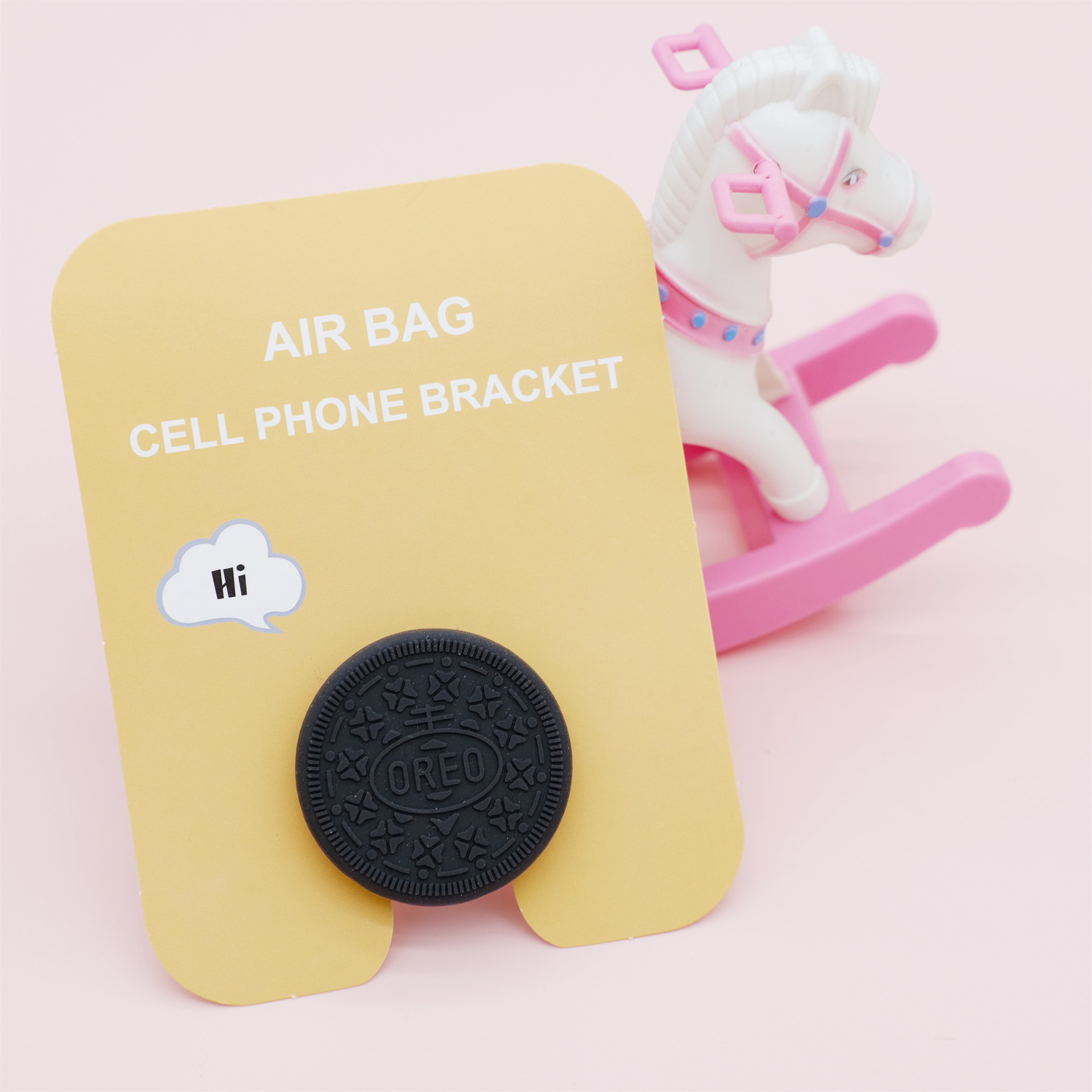 Airbag de dibujos animados soporte de teléfono móvil retráctil creativo personalizado escritorio plegable adhesivo perezoso soporte pequeño multifuncional