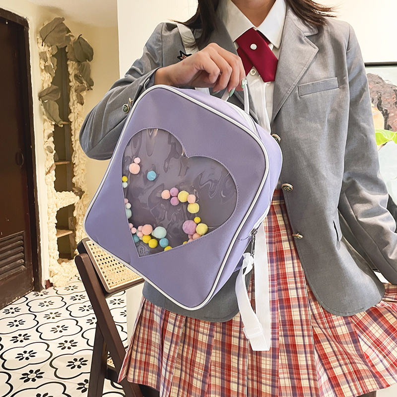 Waterproof 17 Inch Heart Shape School School Backpack display picture 77