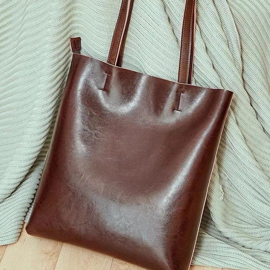 (2개) WESTAL 새로운 COWHIDE 여성용 가방 패션 여성 가방 간단한 토트 백 대용량 패션 휴대용 쇼핑백