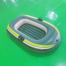 跨境游艇直供新款绿色二人充气船橡皮艇pvc皮划艇加厚漂流船