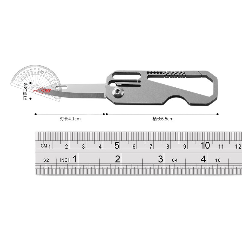 Cuchillo de aleación de titanio afilado llavero multifunción portátil dividido Express mini edc cuchillo de desembalaje portátil pequeño cuchillo plegable