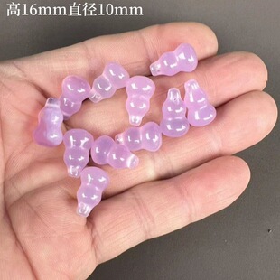 High 16mm agate chalcedony pink gray red green small gourd pendant earrings tassel bag hanging car hanging