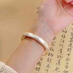 振音生放送白銅メッキ銀古法描金龍紋ブレスレット伝承閉口新中国式生肖女中国式ブレスレット
