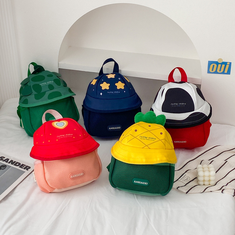 Caricatura encantadora mochila de jardín de infantes en forma de fruta, mochila de color extranjero para niños y niñas, mochila de comercio exterior transfronterizo para niños