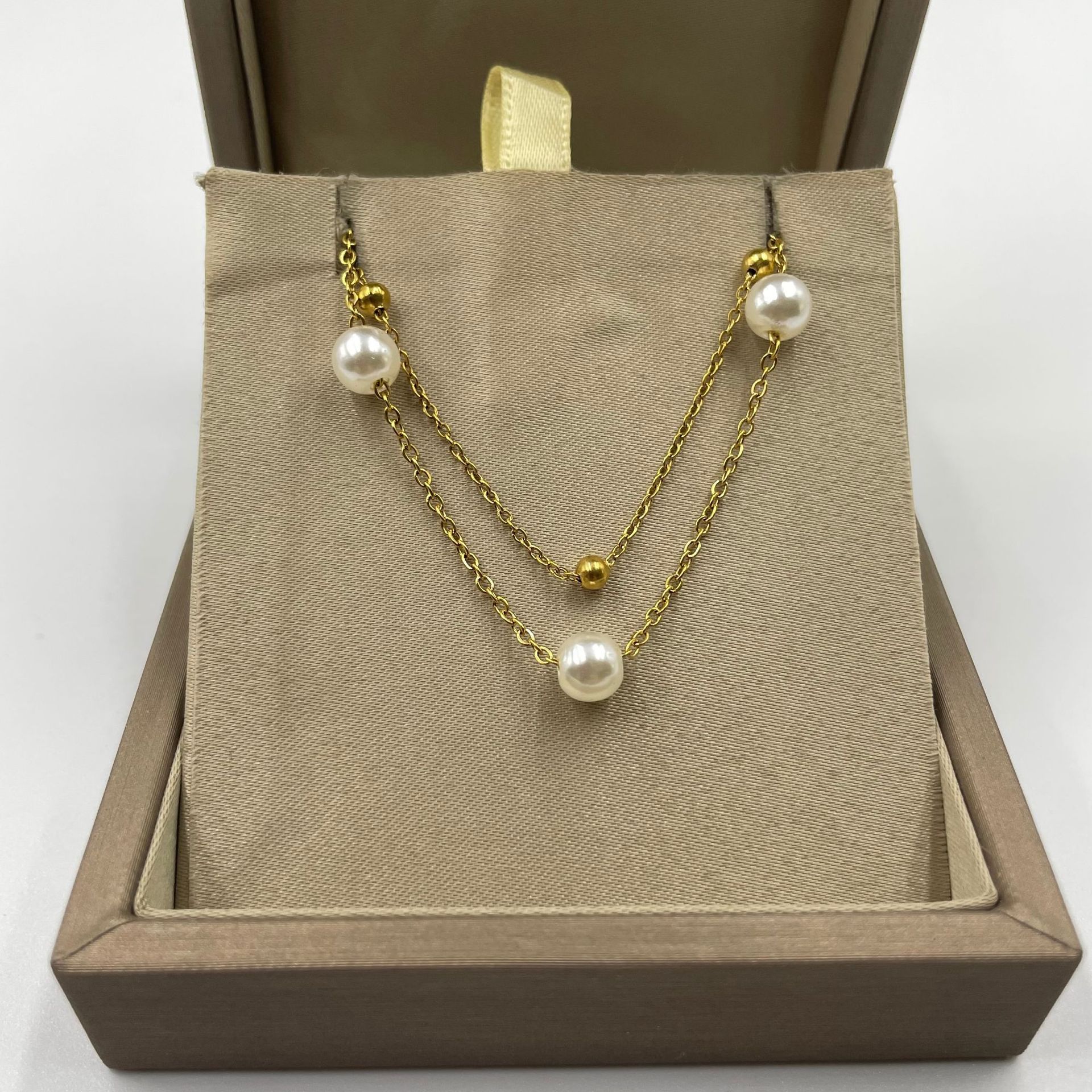 [No hay necesidad de tomar un baño] 2023 nuevo acero de titanio TikTok popular misma perla tobillera pie accesorios para novia