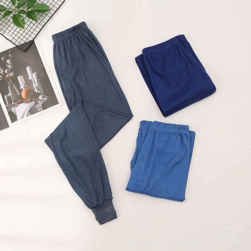 New middle-aged and elderly men's autumn pants explosion cotton stretch plus fertilizer to increase the old man warm cotton pants factory outlet