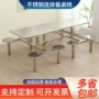 组合连体员工学校餐桌椅