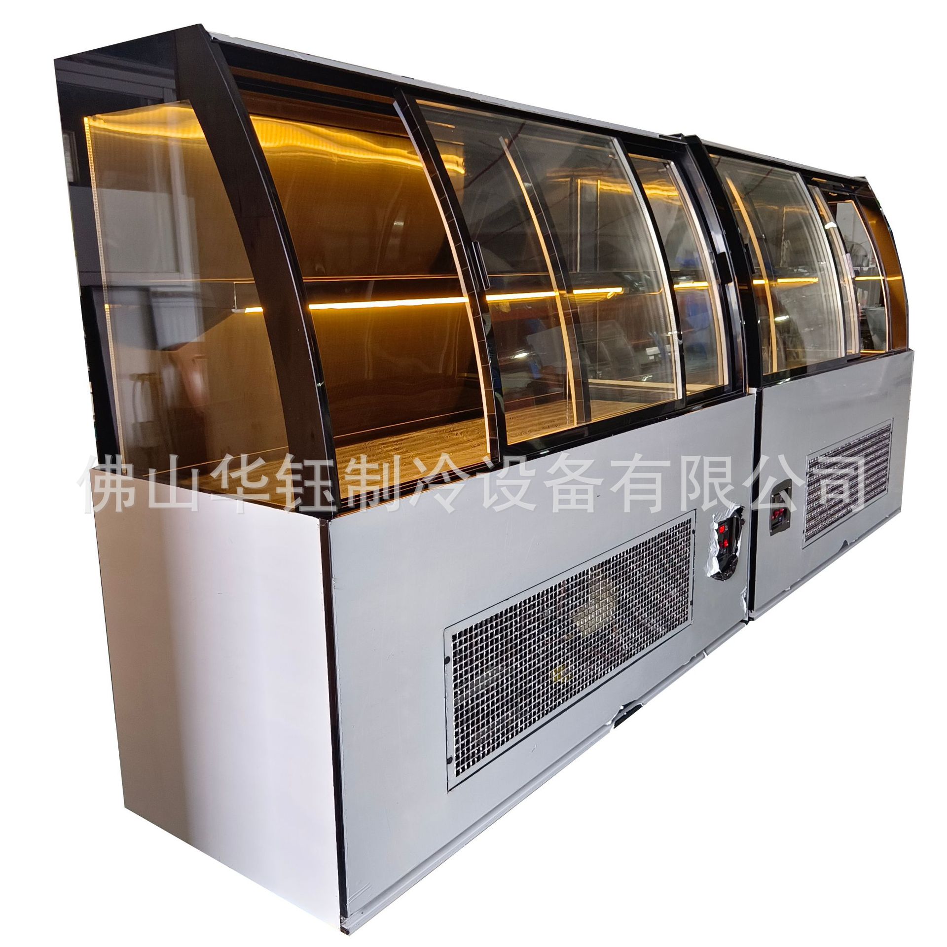 冰友弧形直冷前开门冷藏柜日料店自助式火烧鸟冷柜火锅店烤肉冷柜