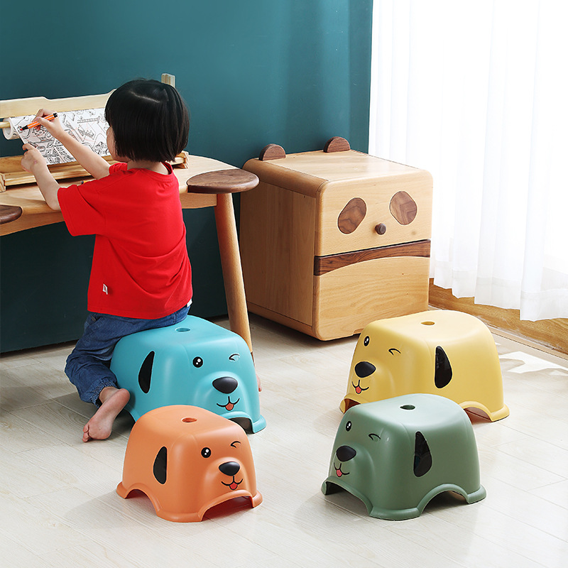 Thick plastic stool Household children's cartoon small stool non…