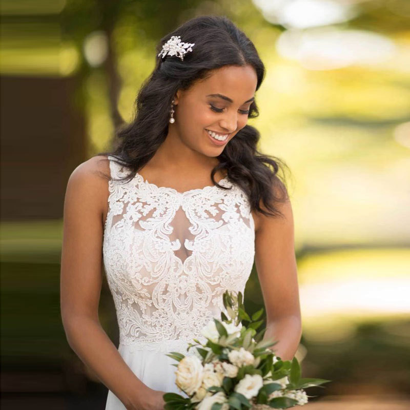 Comercio exterior europeo y americano Amazon AliExpress deseo nuevo encaje vestido de novia gasa vestido de novia