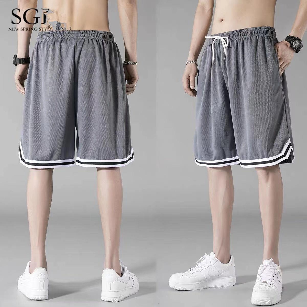 Pantalones cortos deportivos de verano para hombres pantalones exteriores flojos delgados pantalones cortos de playa de secado rápido de moda Pantalones cortos casuales de seda de hielo