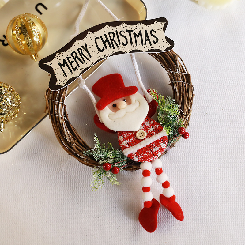 [Selección exclusiva] decoraciones de Navidad Santa colgante colgante de peluche calcetines de Navidad string colgante árbol de Navidad