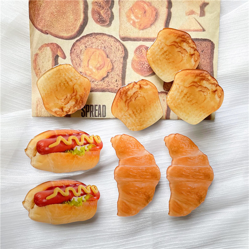 17g Weight Airbag Bracket Classification Acrylic Material Ice Cream, Waffle, Croissant, Cake Pattern Cute Style Ice Cream Waffle Croissant Acrylic Cute Airbag Bracket 8