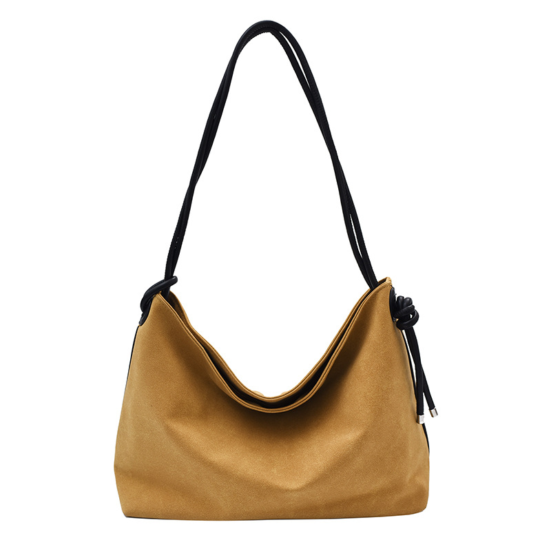 Bolsa retro esmerilada de gran capacidad 2024, nueva bolsa grande, bolsa de hombro popular de mujer, bolsa de brazo de viaje