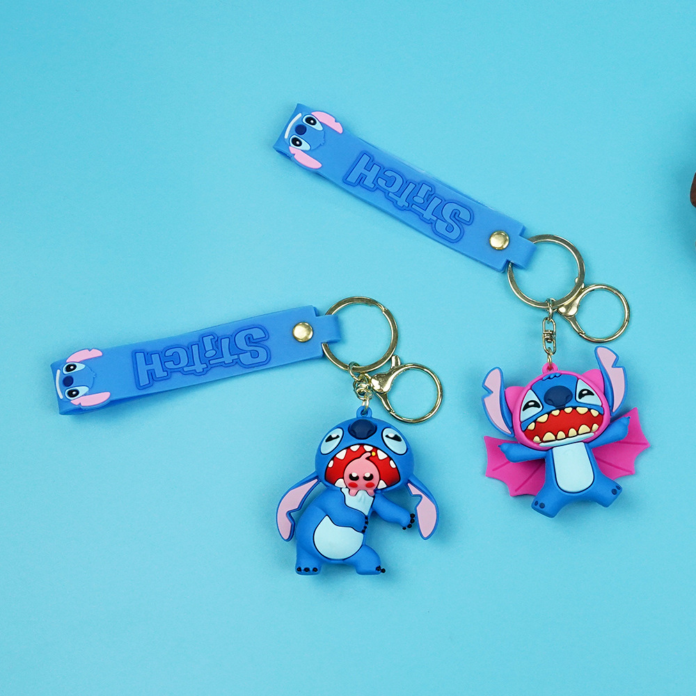 Llavero de caricatura Stitch resinado, colgante adorable para pareja, regalo festivo.