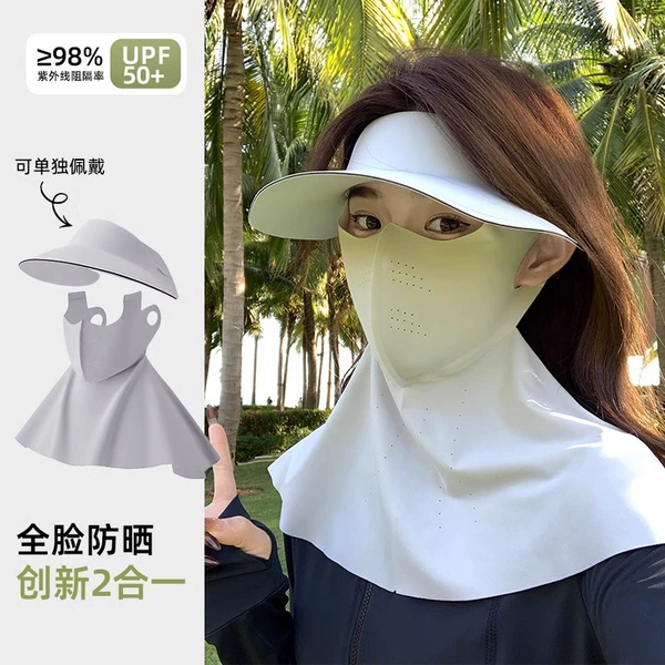 Hat, detachable mask, with neck protection