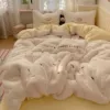 Embroidery #Donut - Custard [Sheep Velvet + Milk Velvet]