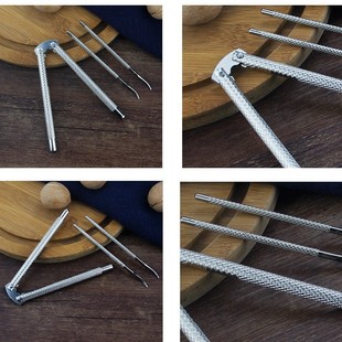 Blister Type Electroplated Iron Flower Walnut Clamp Shell Crusher Crab Claws Blister Set Clamp