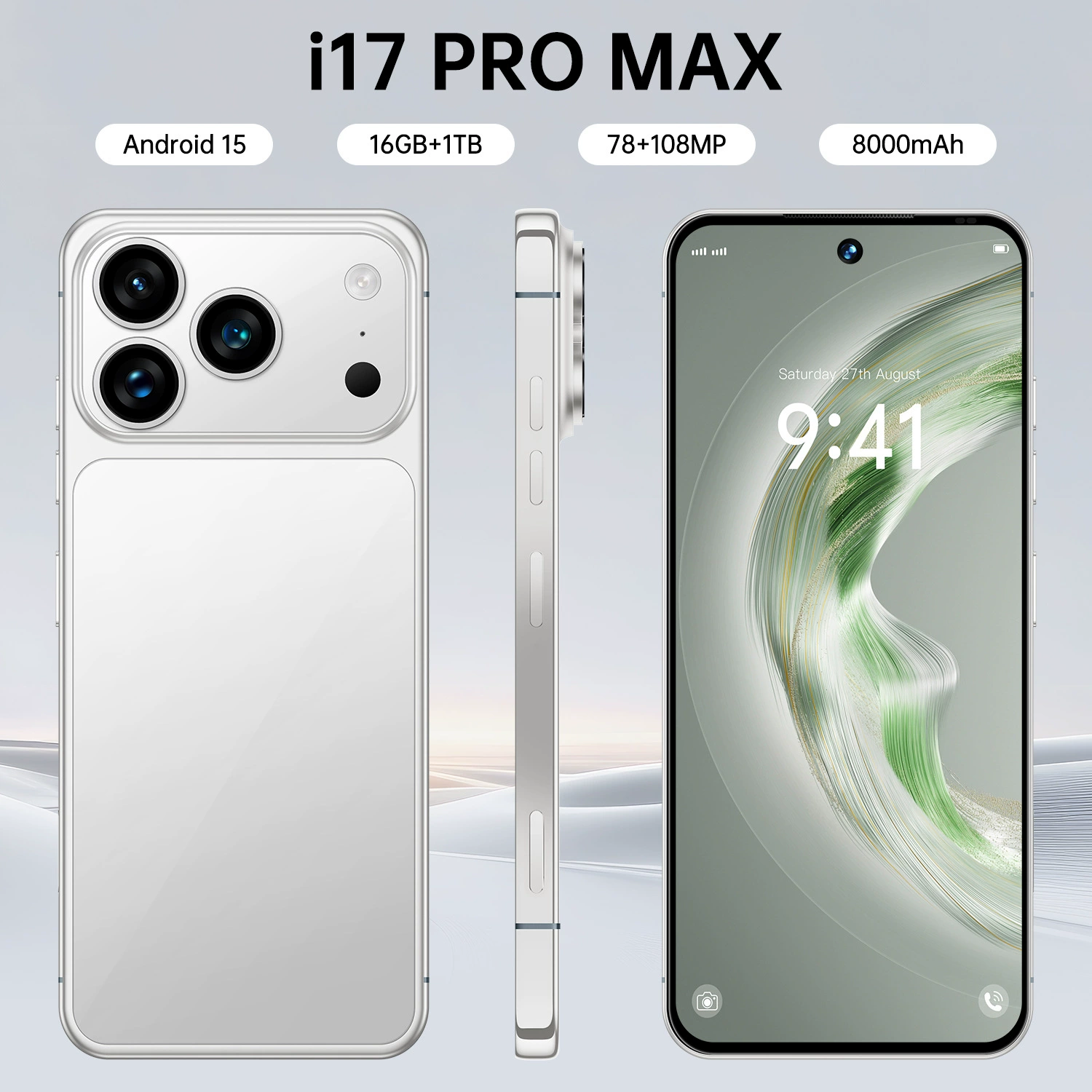 Мобильный телефон Pro, процессор Intel Core i17, 17 Pro Max, 4G, 3 дюйма, Android, 4G