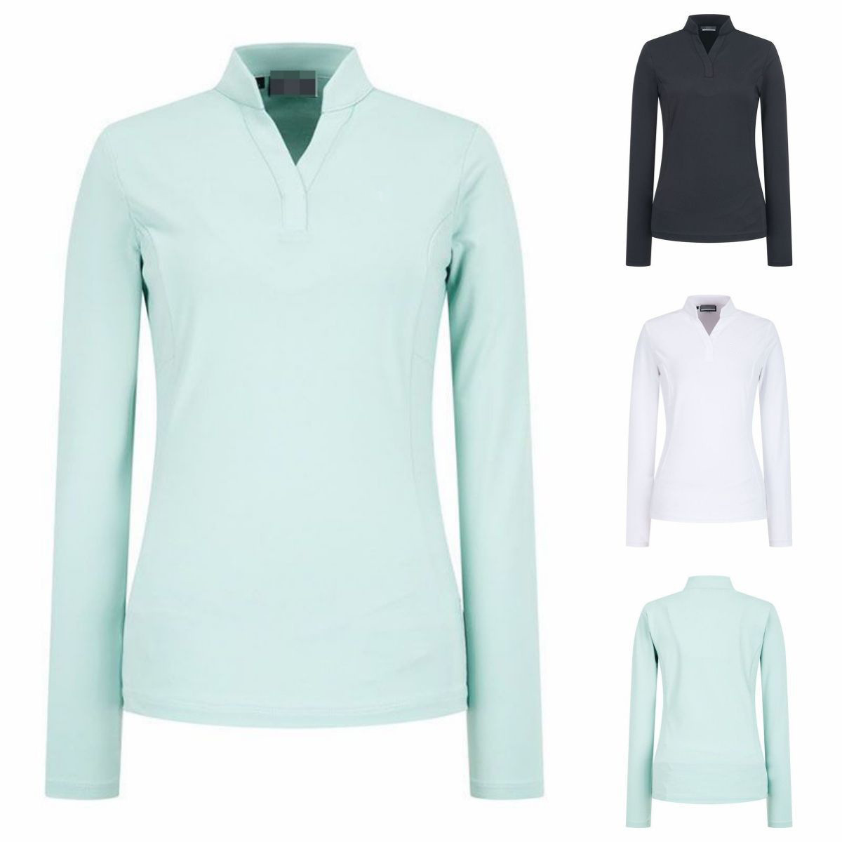 Korean Style Golf Sunscreen Ice Silk Long-Sleeved T-Shirt Top Clothing Quick-Drying Sports Polo Elastic