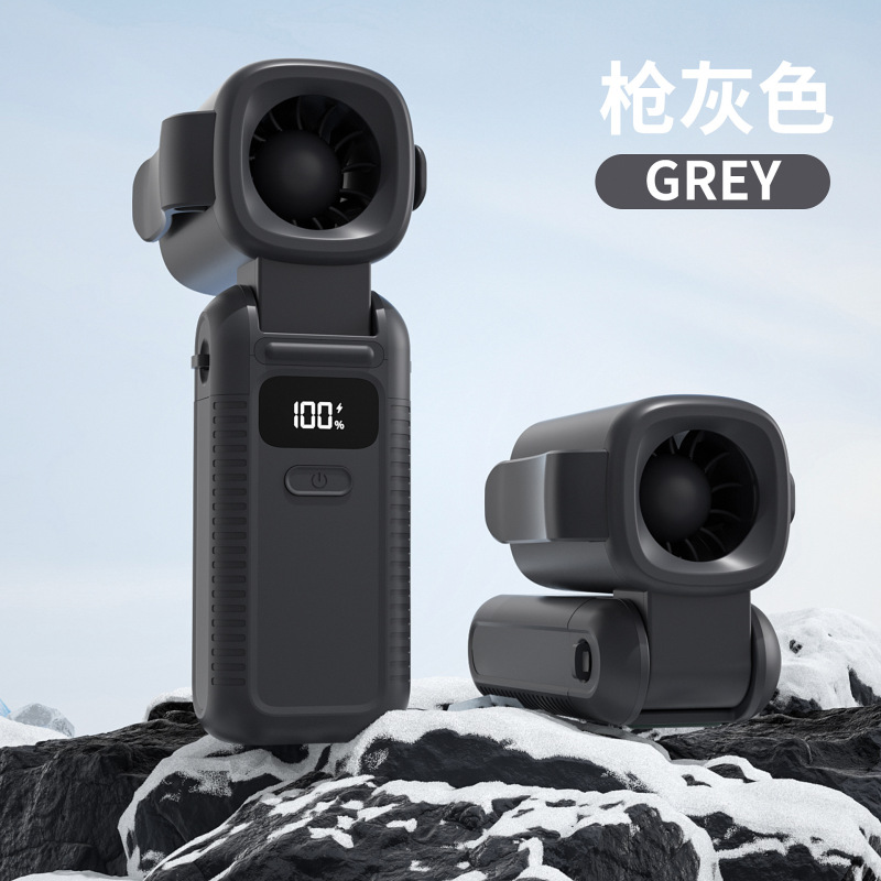 2025 新製品クロスボーダー 5 スピードハンドヘルド高速ウエストファン USB 小型ファン暴力的な屋外ファン|undefined