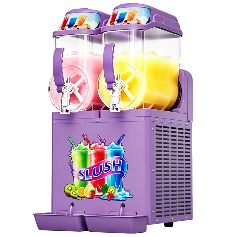 Máquina de barro de nieve comercial de un solo cilindro, dos cilindros, tres cilindros, máquina de deshielo de nieve, máquina de hielo, máquina de jugo de frutas cóctel slush Machine image 10