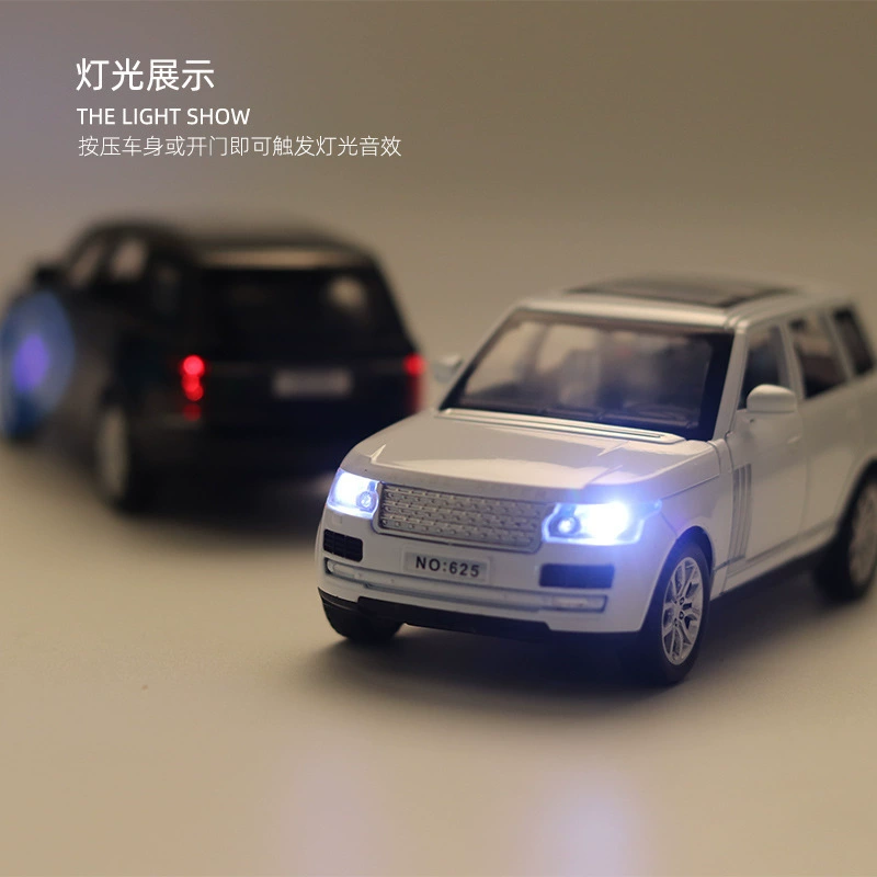 Land Rover, воин, сплавная модель автомобиля, игрушечная машина с подсветкой и музыкой, оптом