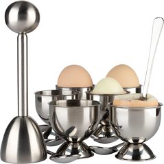 Directly supplied egg open shell 304 stainless steel separator Creative household single and double head open egg tray set