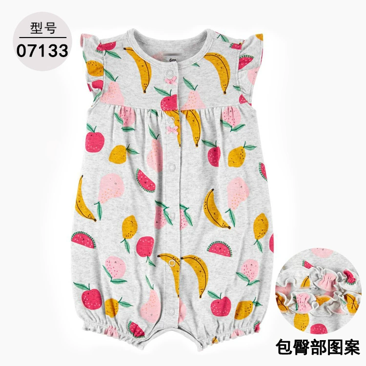Детский комбинезон с короткими рукавами (Carterbaby), унисекс хлопковая ткань улитка, размеры 6–24M