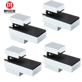 锌合金玻璃夹玻璃墙壁固定夹可调隔板鱼嘴夹F夹层板夹支架木板托