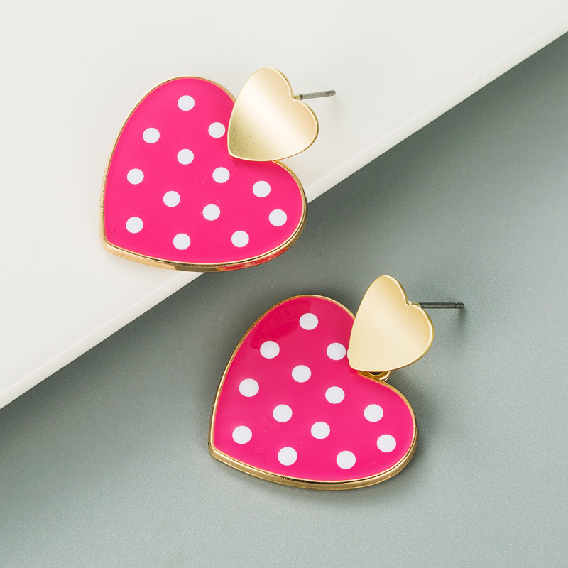 Fashion Multi-layer Alloy Heart-shape Earrings Wholesale display picture 3