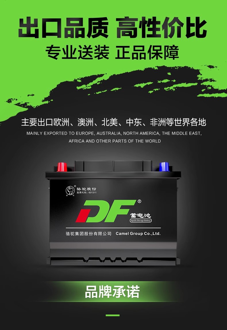 Camel Brand Electric Forklift Battery, Maintenance-Free 80Ah 120Ah Battery for Passenger Vehicles, Trucks, Excavators, and Generators