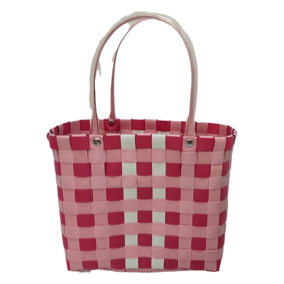 Factory Wholesale New Colorful Hand-Carrying Contrasting Color Handmade Vegetable Baskets, Gift Bags, Woven Bags, Woven Baskets