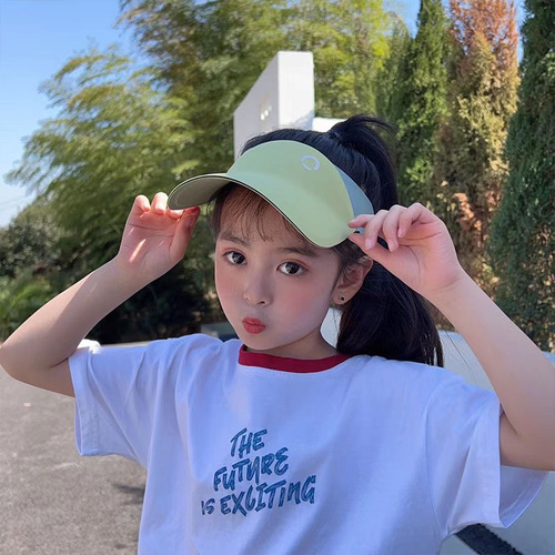 Children's sporty sun hat for boys and girls, summer breathable ultra-light sun hat, empty top hat, UV outdoor sun hat