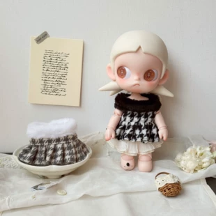 Кукольное платье 10 см новогоднее для BJD 6