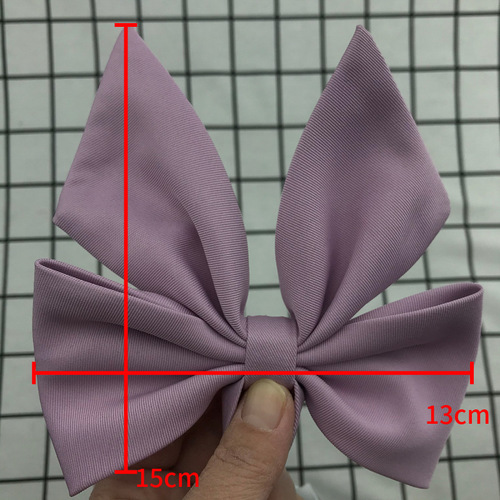 Ammonia cotton breathable JK solid color bow tie shirt women's uniform bow decoration candy color feathers college style black plaid jk
