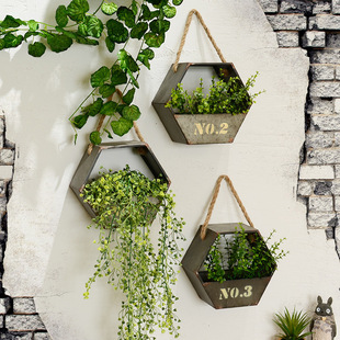 Pastoral Retro Iron Hanging Flower Pot Flower Frame Wall Decorative Pendant Creative Hanging Flower Basket Wall Decorative Flower Walls