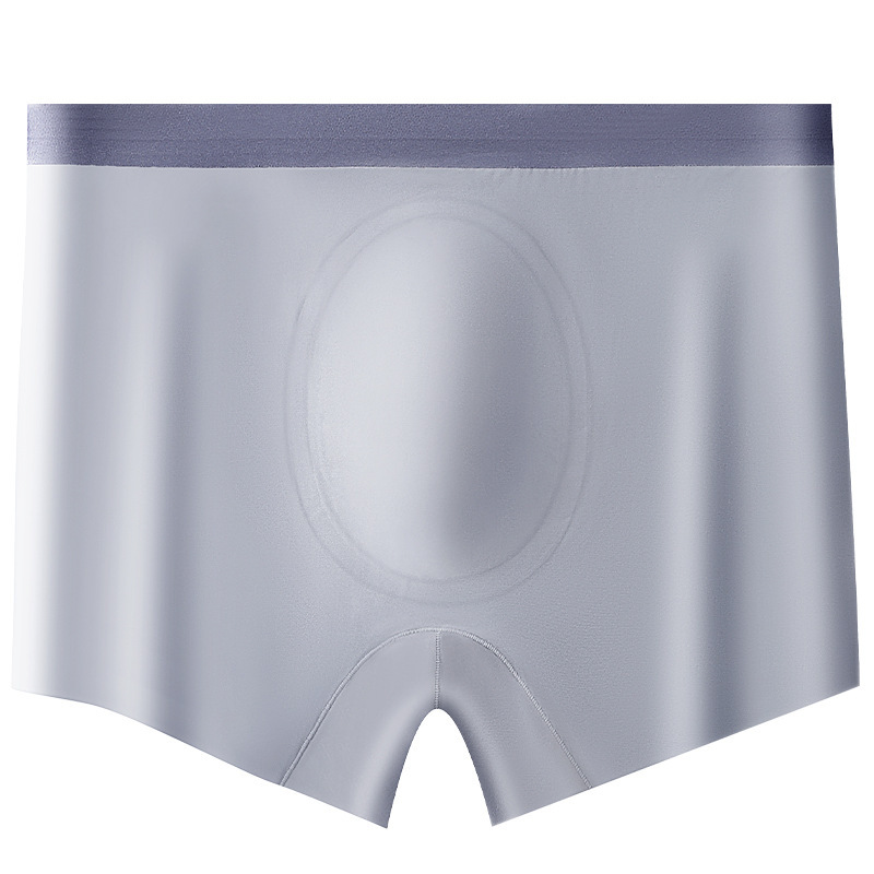 0A Bóxer de entrepierna de cápsula espacial antibacteriana Ácido hialurónico Ropa interior de talla grande sin costuras para hombre Ropa interior fina de seda de hielo de verano