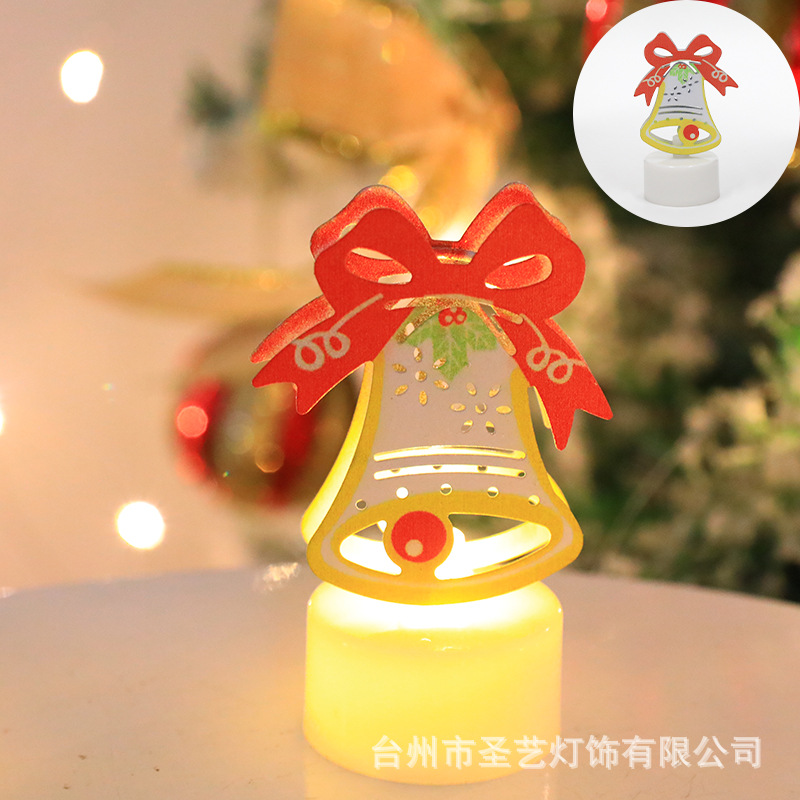 Nuevas velas electrónicas transfronterizas árbol de Navidad Papá Noel lámpara muñeco de nieve velas creativas decoración de luces nocturnas image 10
