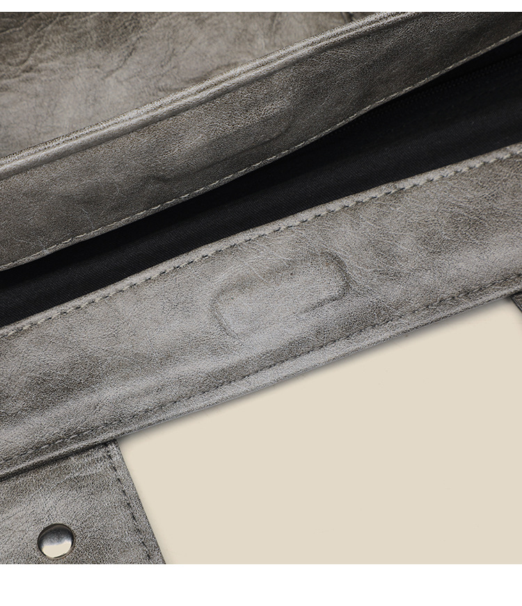 new Oil Waxed Leather Handbag Single Shoulder Elegant Multi-functional Commuter Women's Bag_voghion.com