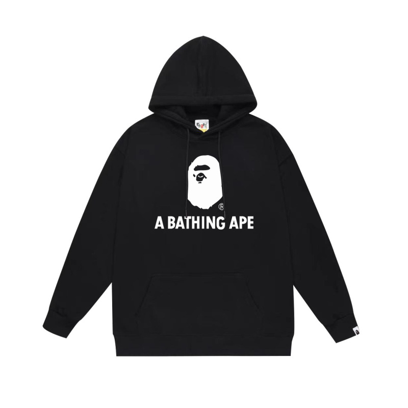 BAPE猿人头潮牌单面印花连帽卫衣秋冬新款嘻哈潮流男女同款|undefined