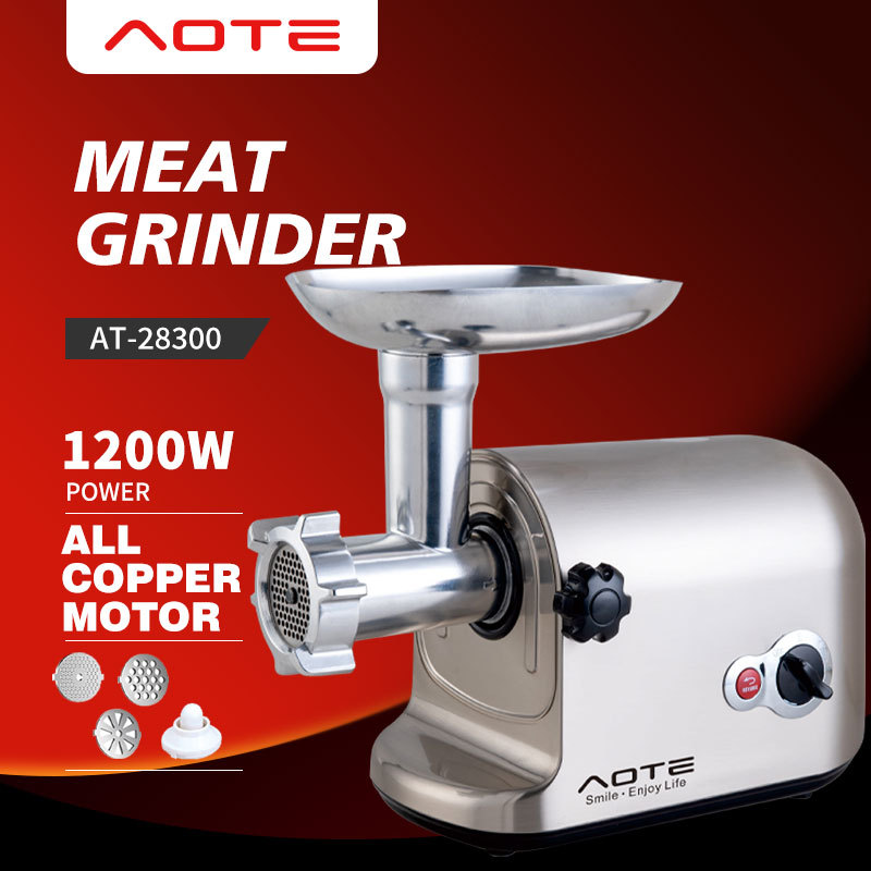 AOTE Electric Meat Grinder Desktop Multifunctional Kitchen Household Enema Machine High Power Meat Mixer_voghion.com