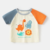 Children's overall for leisure, short sleeve T-shirt, summer clothing for boys for early age, top girl's, 1-3 years