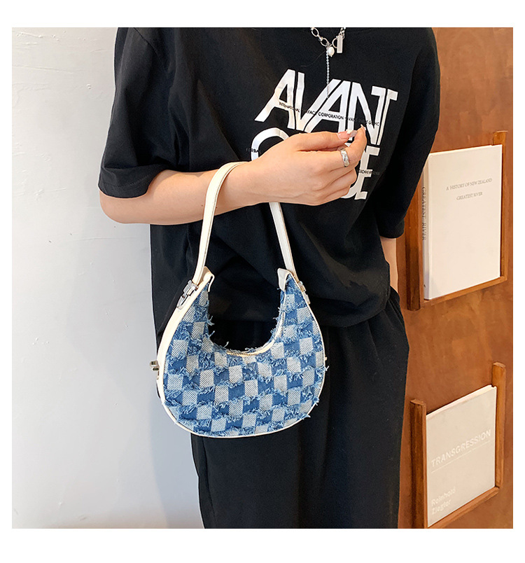 Women's Fashion Plaid Plaid Soft Surface Zipper Handbag Pu Leather Shoulder Bags display picture 5