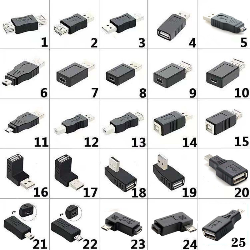 In-Stock Supply of USB 2.0 Adapter Android Mini/Micro Converter Set of 10 Android Male to Female Connectors