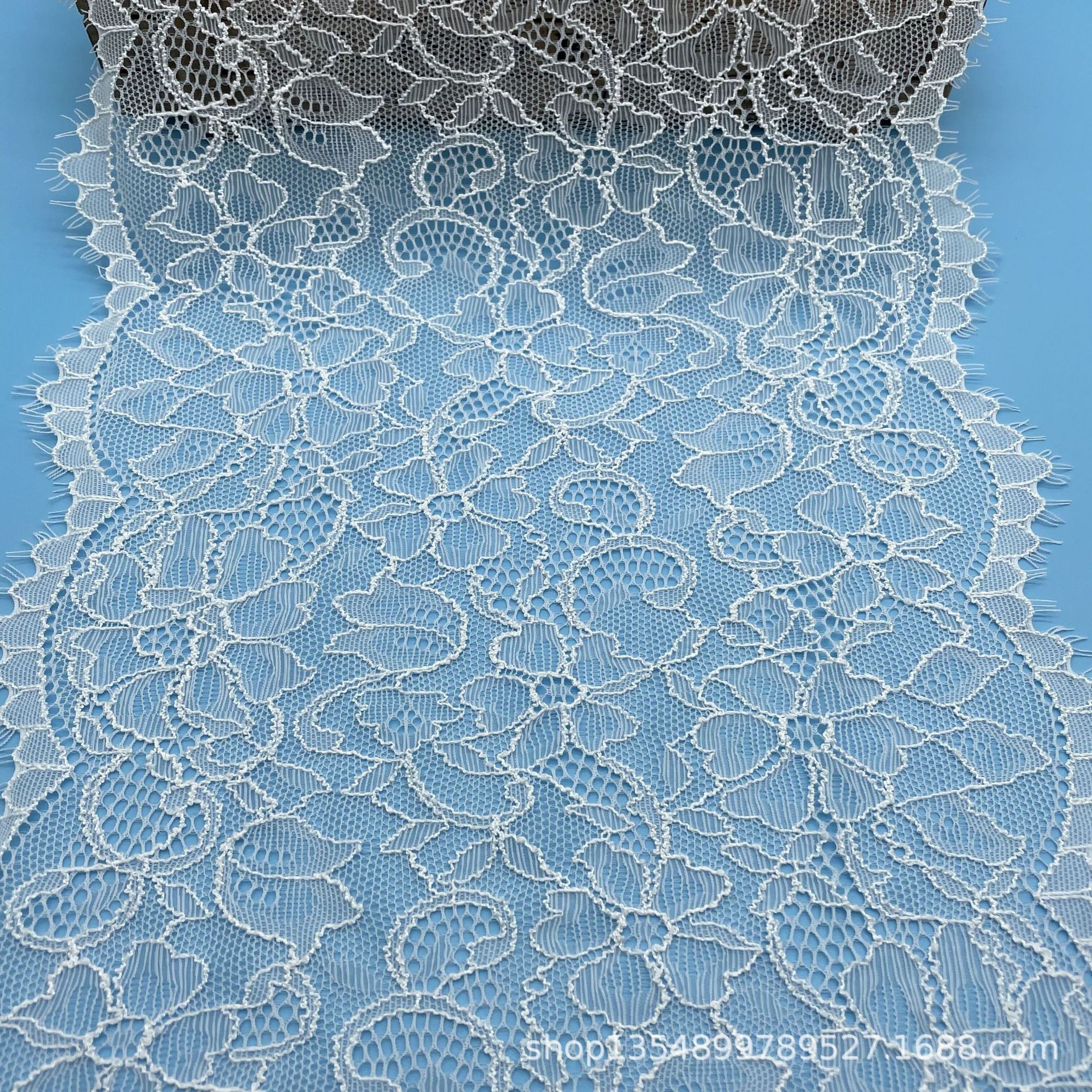 现货批发22cm新款弹力眼睫毛蕾丝花边 蕾丝边 花边 黑蕾丝 白蕾丝